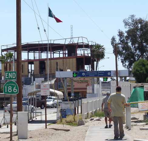 shot of the border looking toward Mexico from the U.S.