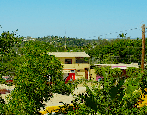 crossroads with corner market
